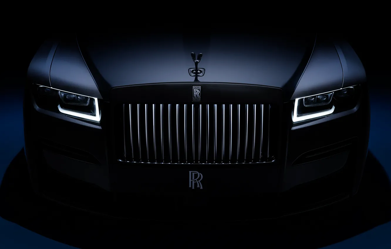 Фото обои dark background, Rolls-Royce Ghost, 2021, Black Badge Ghost