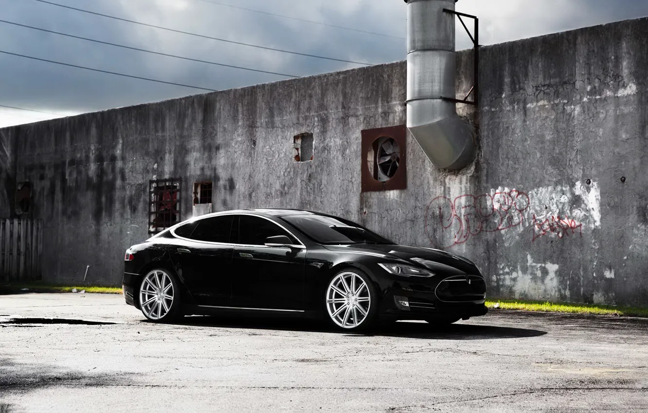 Фото обои тюнинг, автообои, тесла, Tesla Model S, electric car