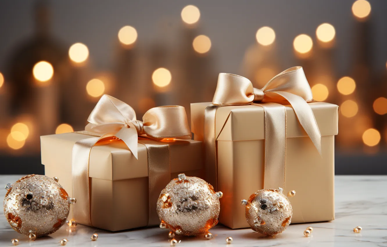 Фото обои украшения, шары, Новый Год, Рождество, подарки, new year, happy, Christmas