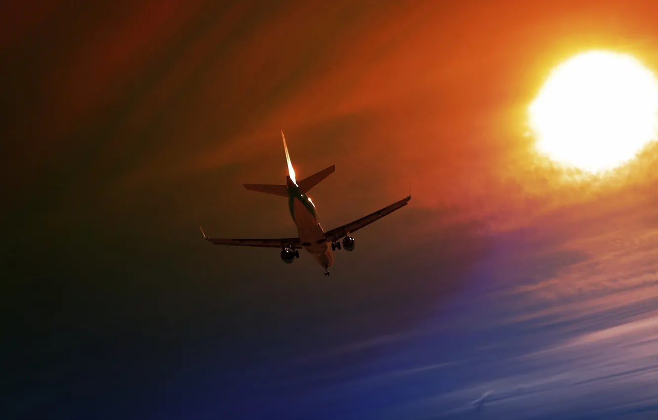 Фото обои небо, авиация, самолёт