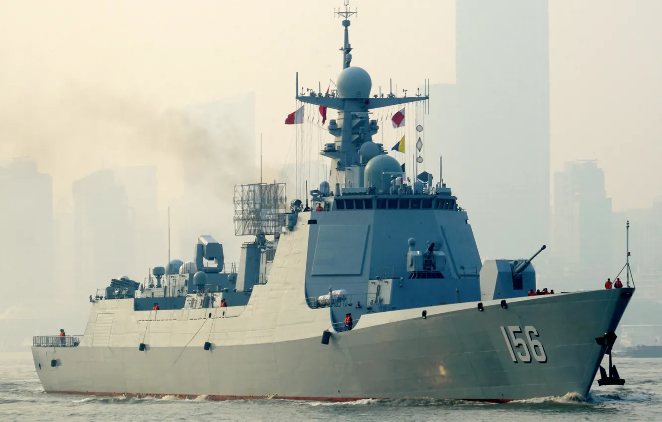 Фото обои Китай, эскадренный миноносец, Zibo, type 052dl