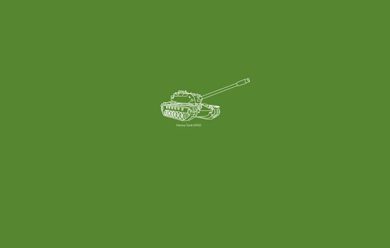Фото обои Минимализм, США, Тяжелый танк, M103