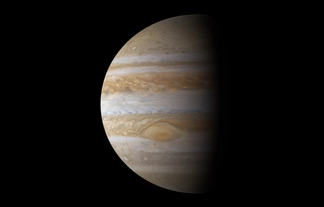 Фото обои Юпитер, Газовый гигант, Пятая планета, Jupiter, Бог грозы