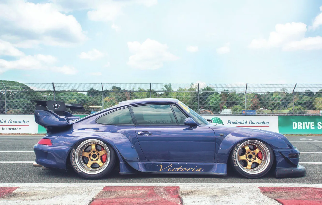 Фото обои Porsche 911, 993, carrera, 1994, Rauh
