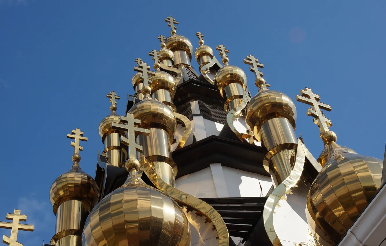 Фото обои религия, купола, Церквь Спаса Преображения