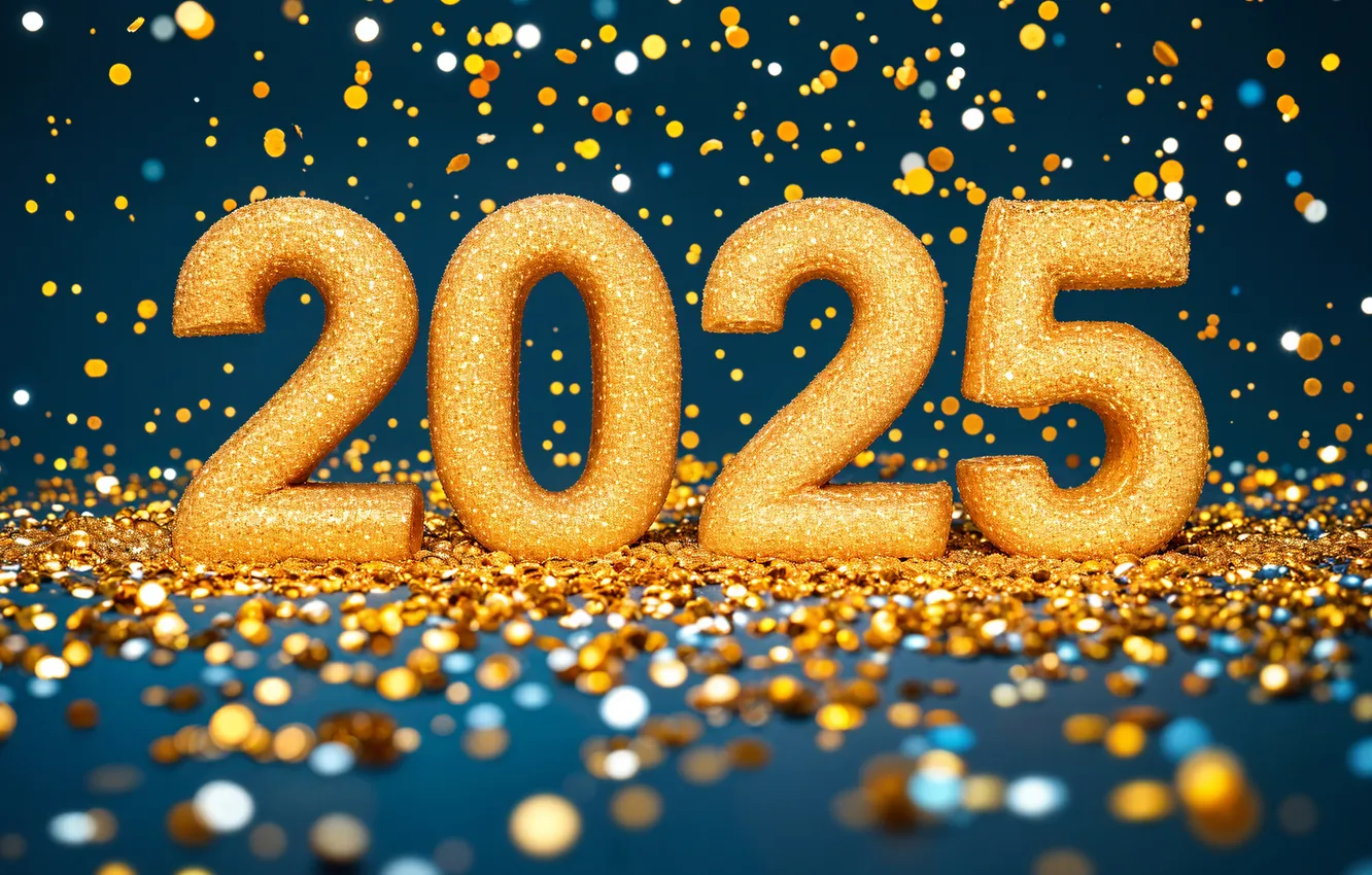 Фото обои новый год, цифры, дата, 2025, Новый 2025 год