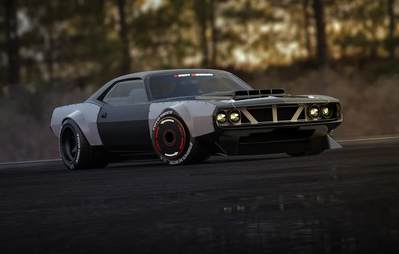 Фото обои Тюнинг, Cars, Plymouth, Muscle Car, American Car, Classic Car, Tuning Car, Plymouth Hemi Cuda