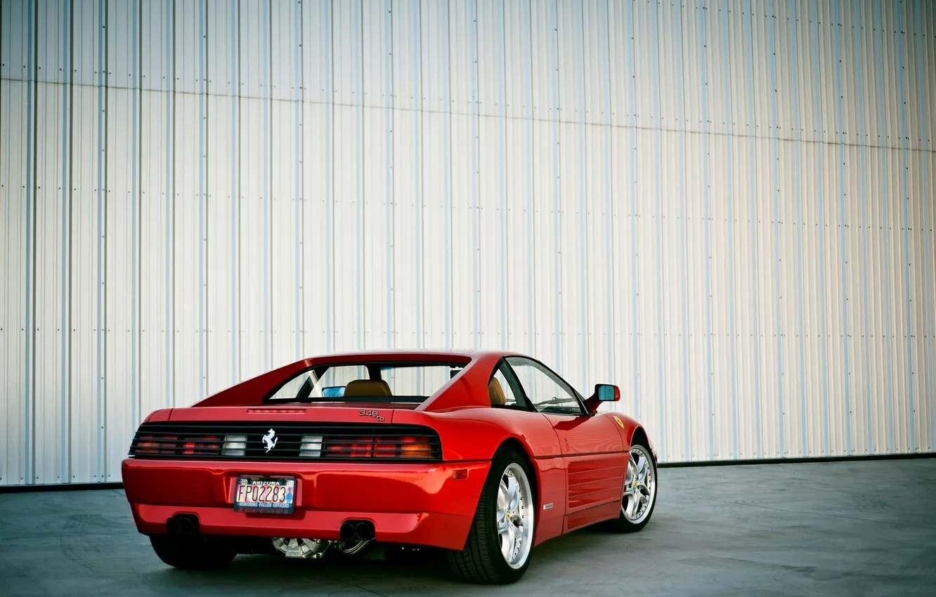 Фото обои Ferrari, red, феррари, красная, 348