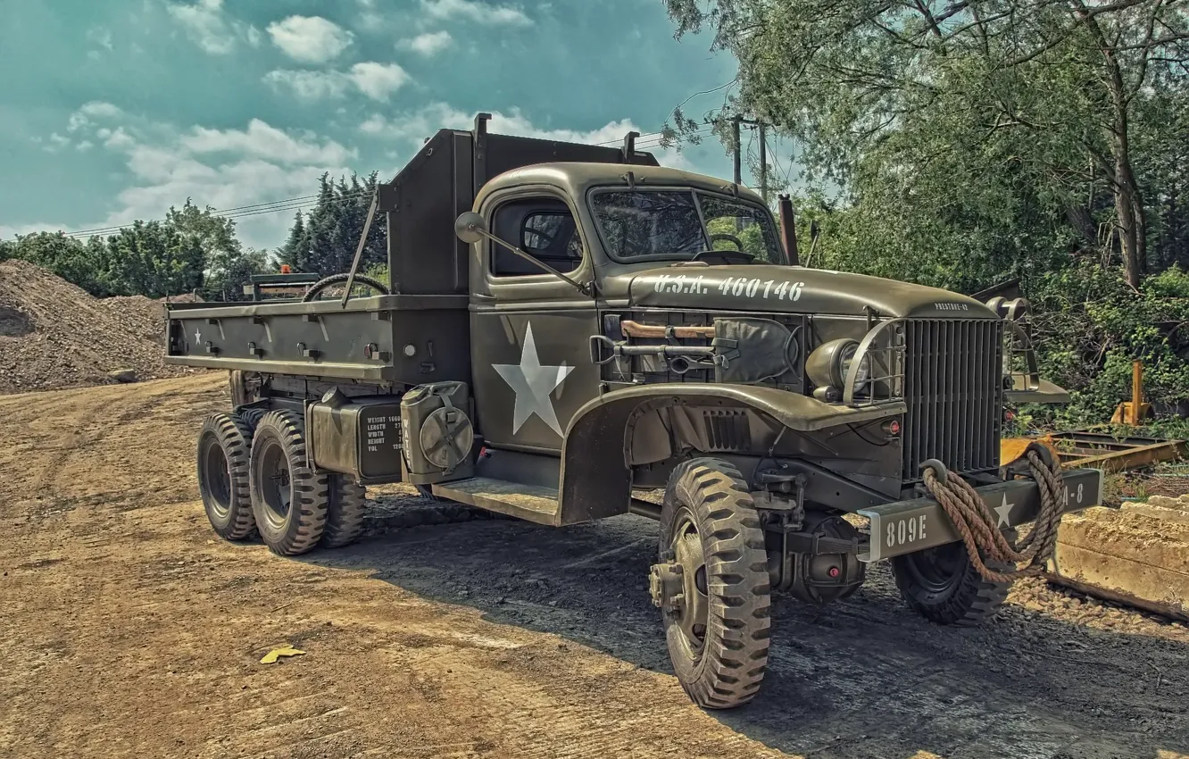Фото обои грузовик, армейский, повышенной, проходимости, CCKW 353