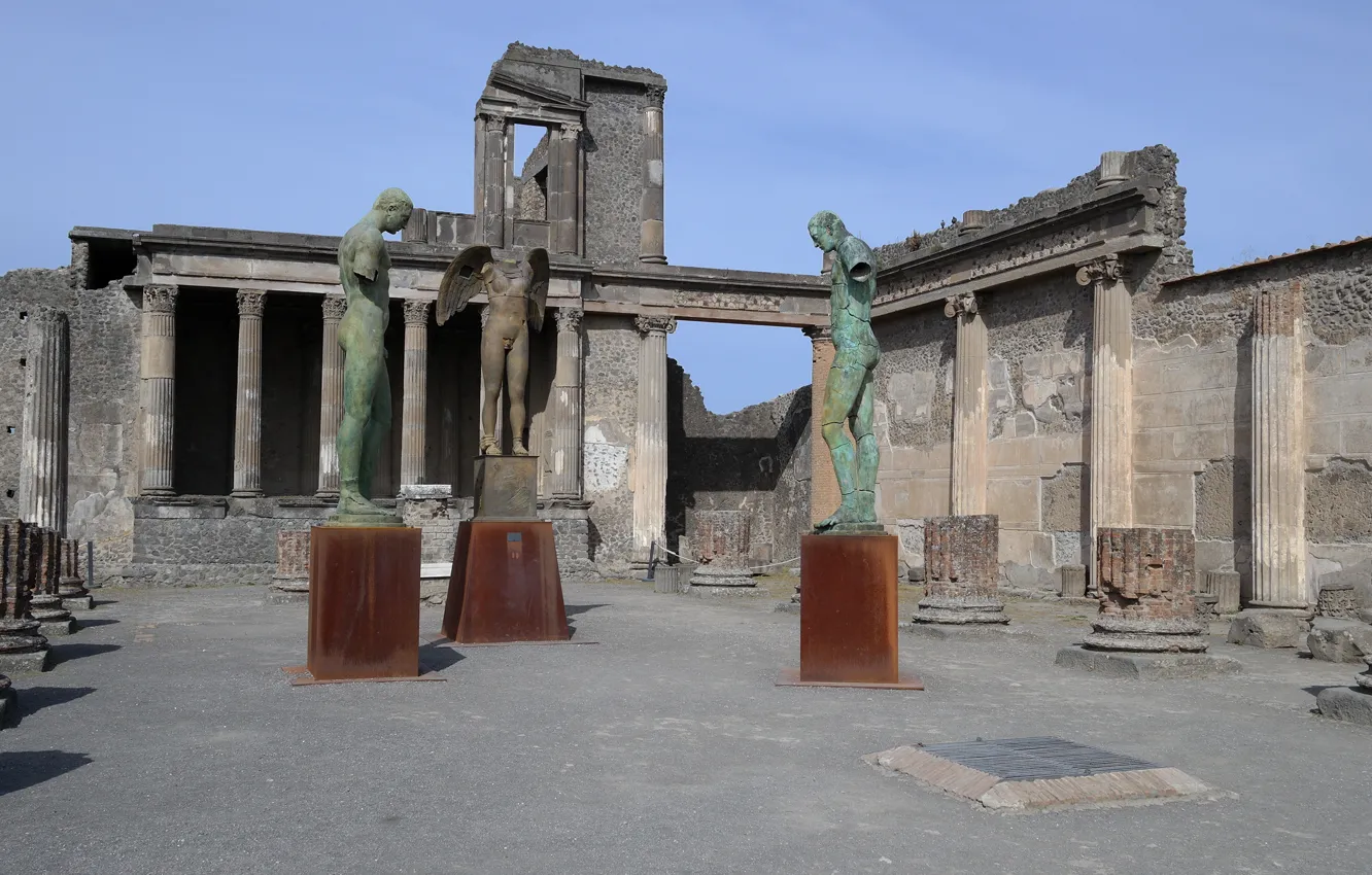 Фото обои Италия, руины, Помпеи, раскопки