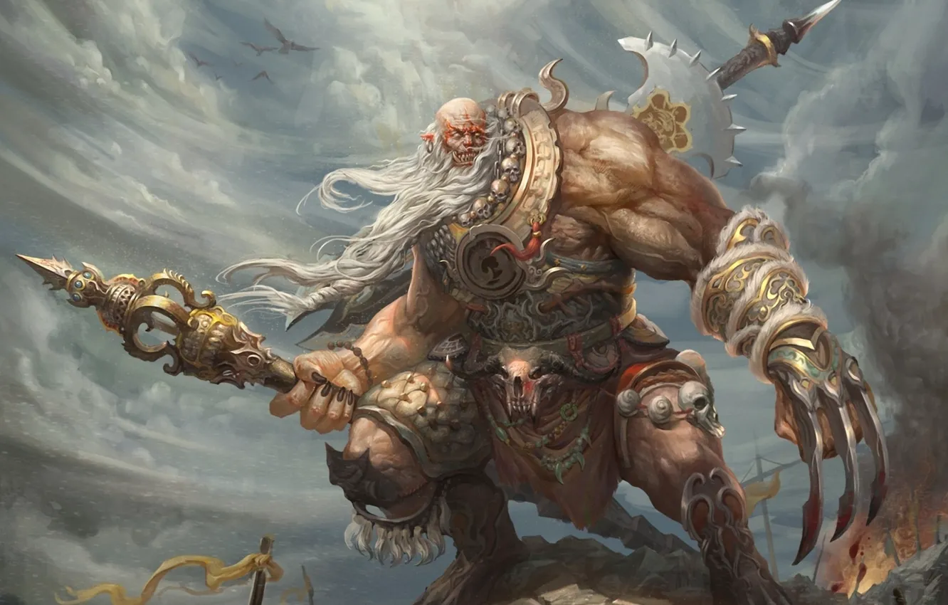 Фото обои оружие, доспехи, воин, ярость, когти