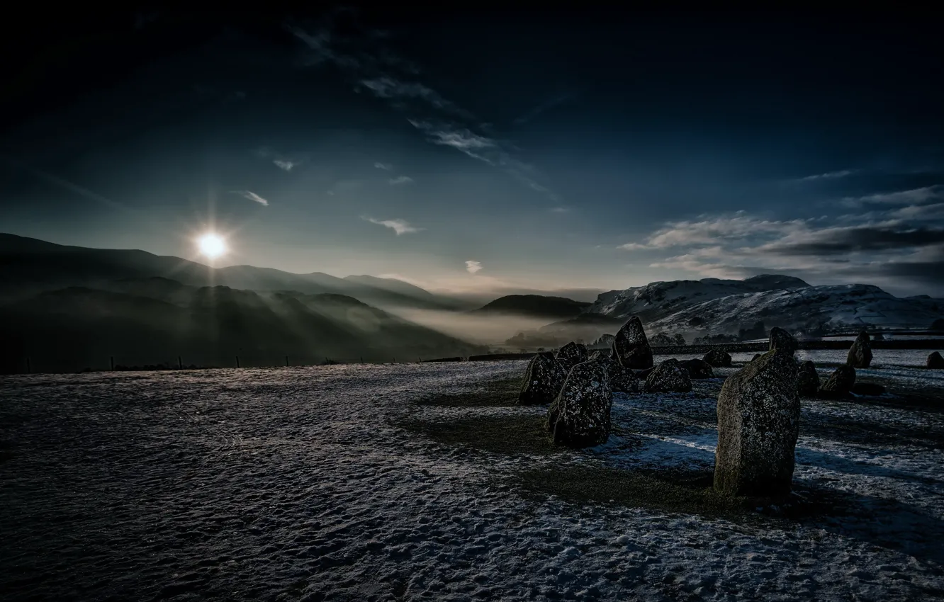 Фото обои Англия, Cumbria, Castlerigg Stone Circle