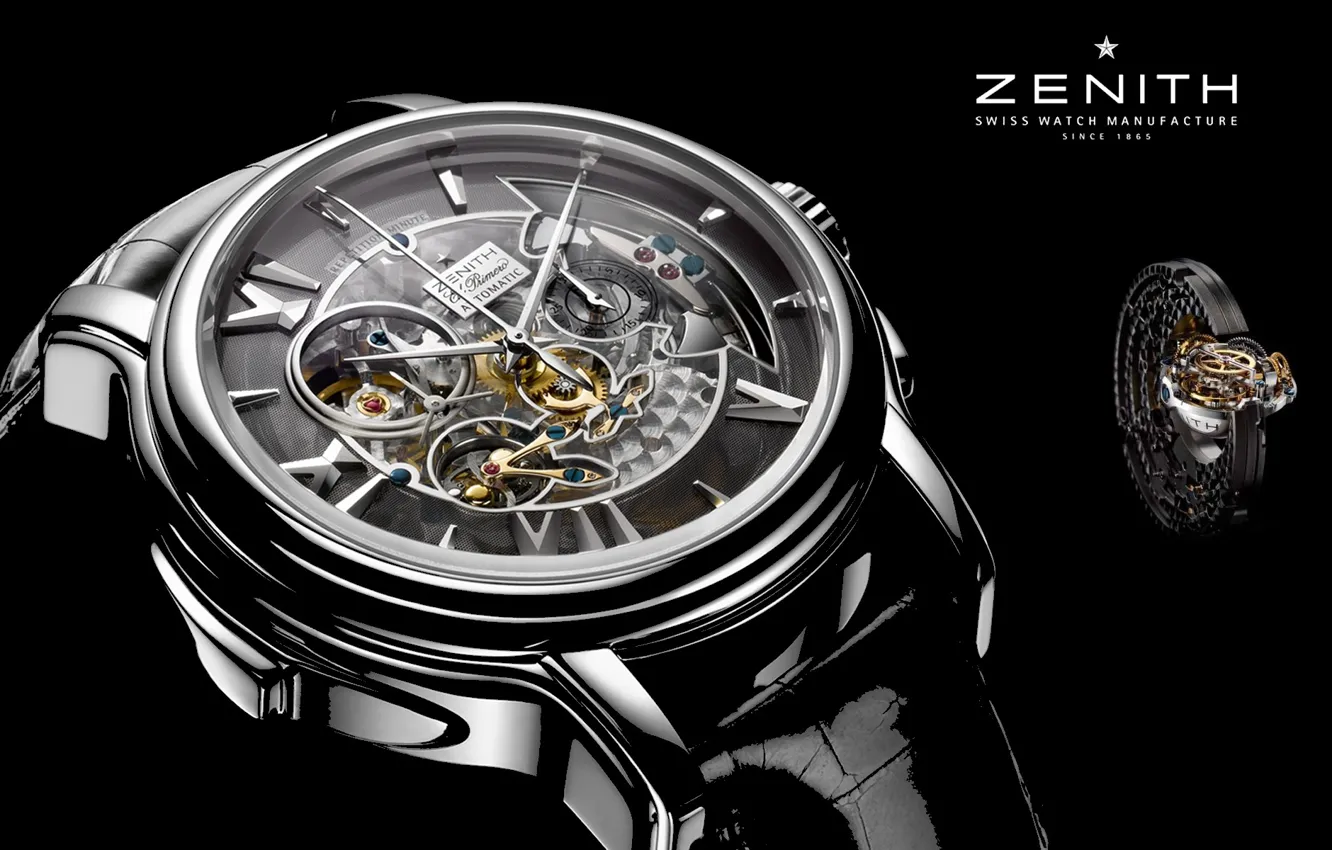 Фото обои часы, black, Watch, Zenith