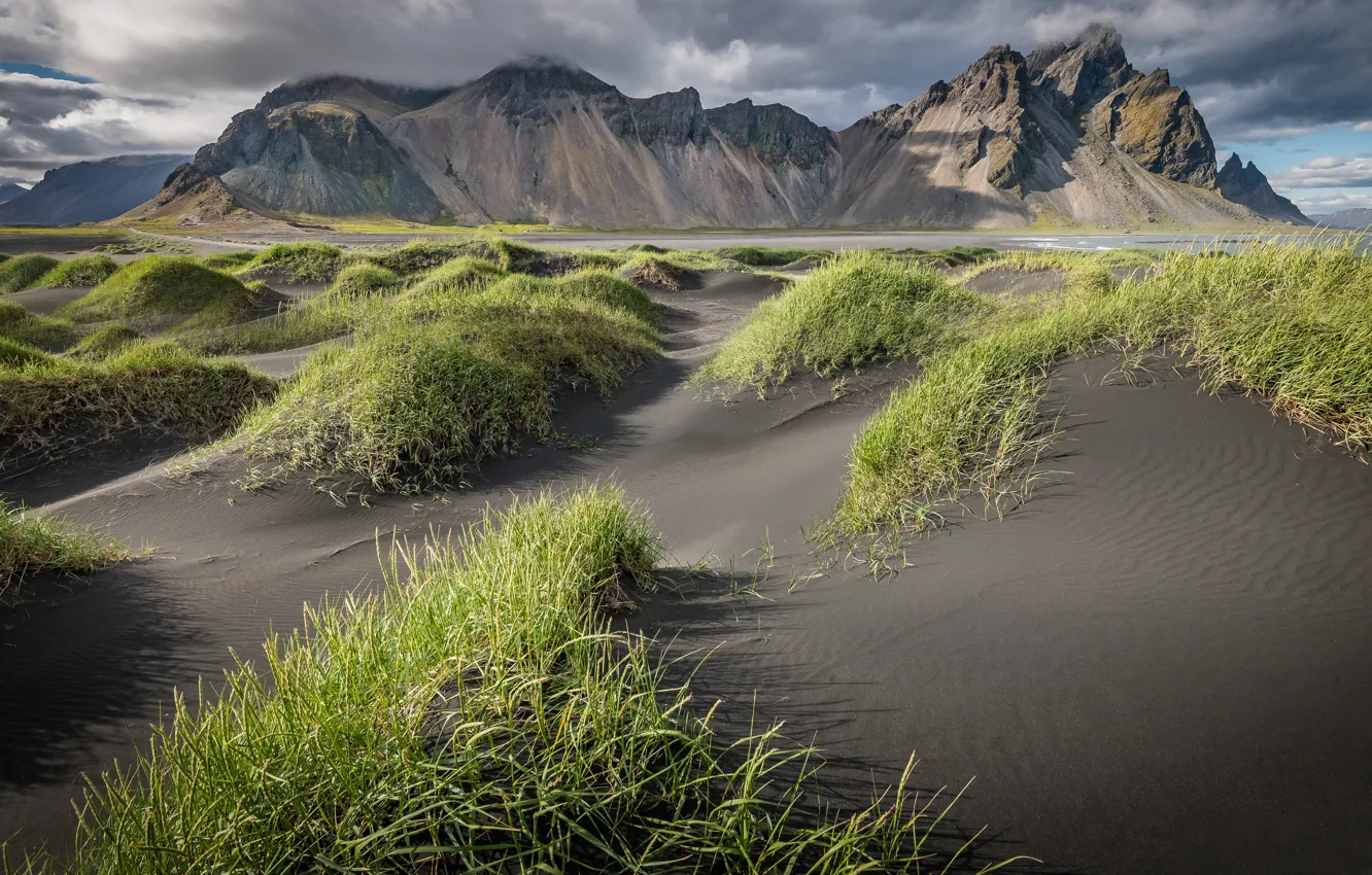 Фото обои песок, берег, Исландия