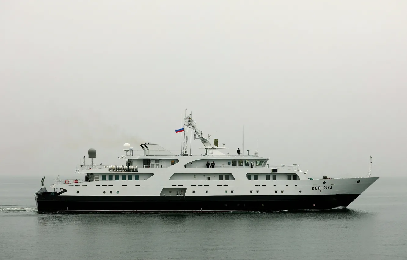 Фото обои туман, корабль, балтика, связи, специальный