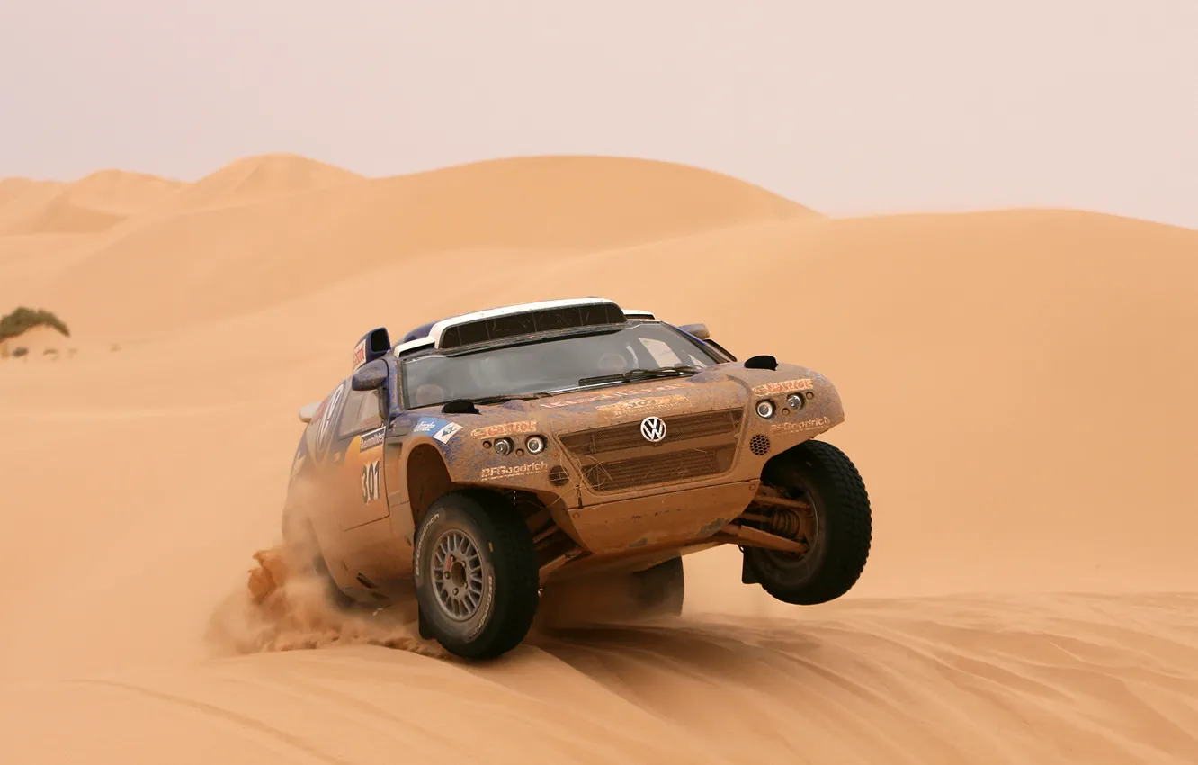 Фото обои Volkswagen, пески, Touareg Race