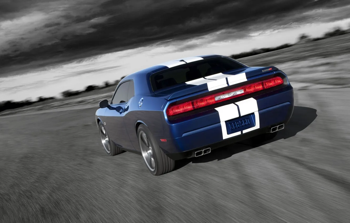 Фото обои Dodge, SRT8, Challenger, blue, передняя часть, 392, Inaugural Edition