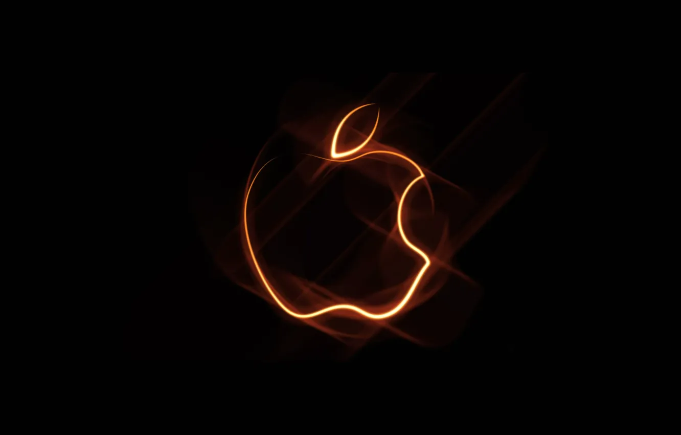 Фото обои компьютер, свет, абстракция, Apple, дым, газ, гаджет