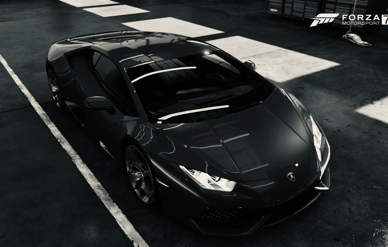 Фото обои HDR, Lamborghini, Game, Silver, Huracan, Lamborghini Huracan, Filter, FM7