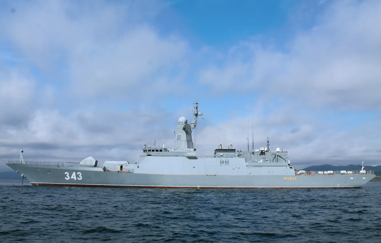 Фото обои корвет, многоцелевой, на рейде, Резкий