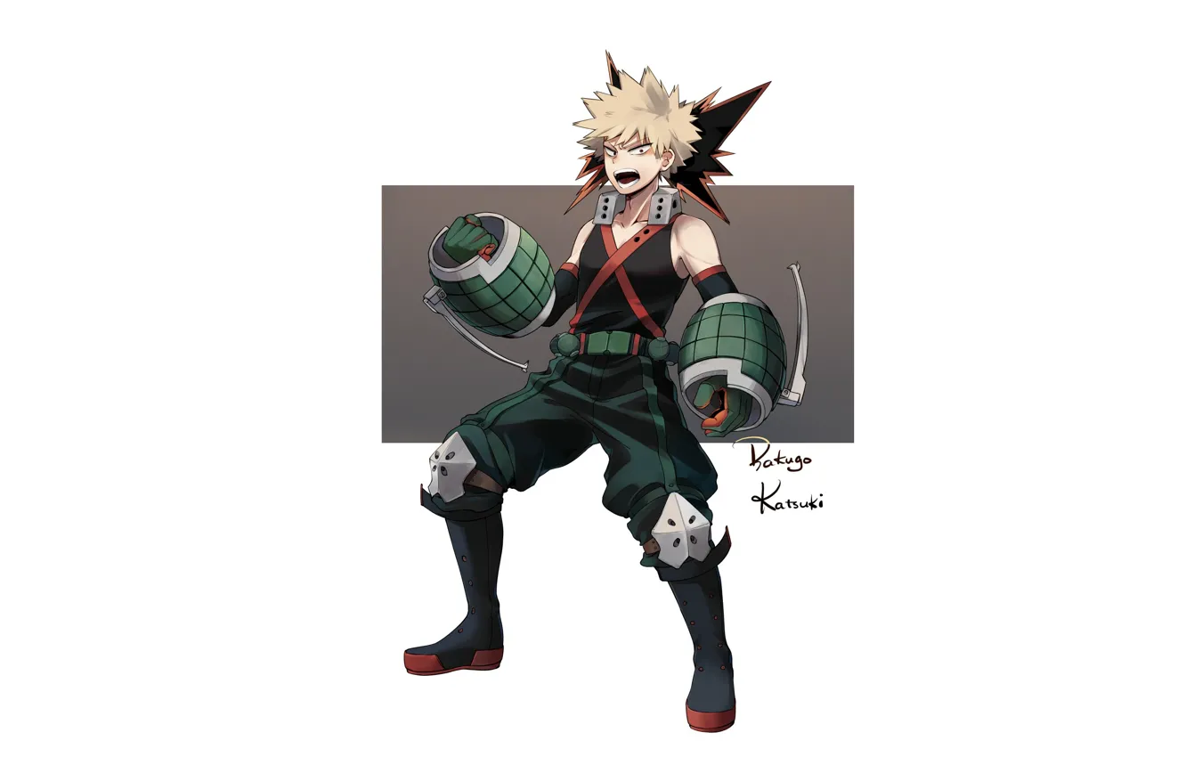 Фото обои My Hero Academia, Boku No Hero Academia, Bakugou Katsuki, Моя Геройская Академия, Бакуго Катсуки