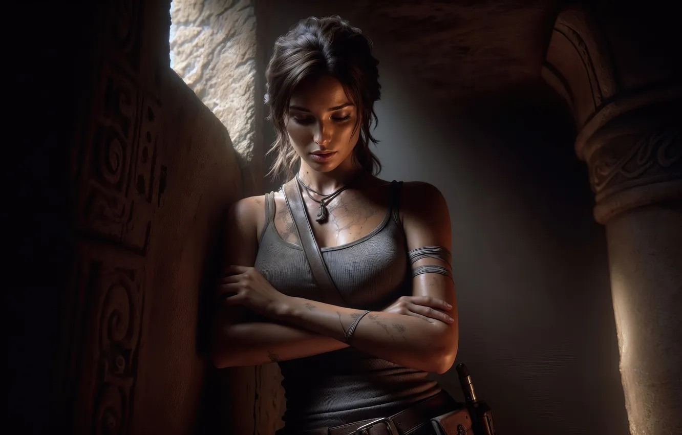 Фото обои lara, croft, enchanting