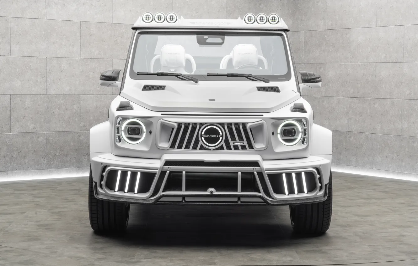 Фото обои Мерседес, внедорожник, Mercedes, кабриолет, вид спереди, AMG, Mansory, SUV
