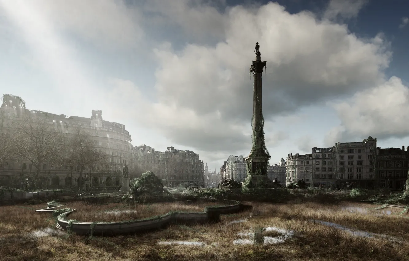 Фото обои город, лондон, арт, London, 'I am Legend