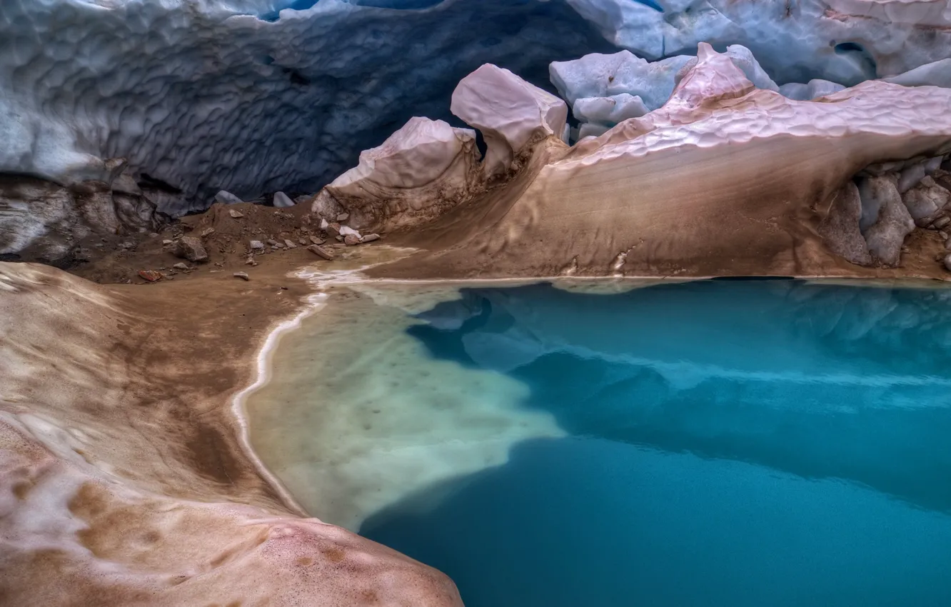 Фото обои лед, белый, вода, скалы, ice, rock, white, water
