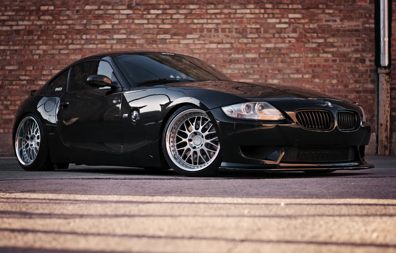 Фото обои BMW, black, BBS, stance, Z4M