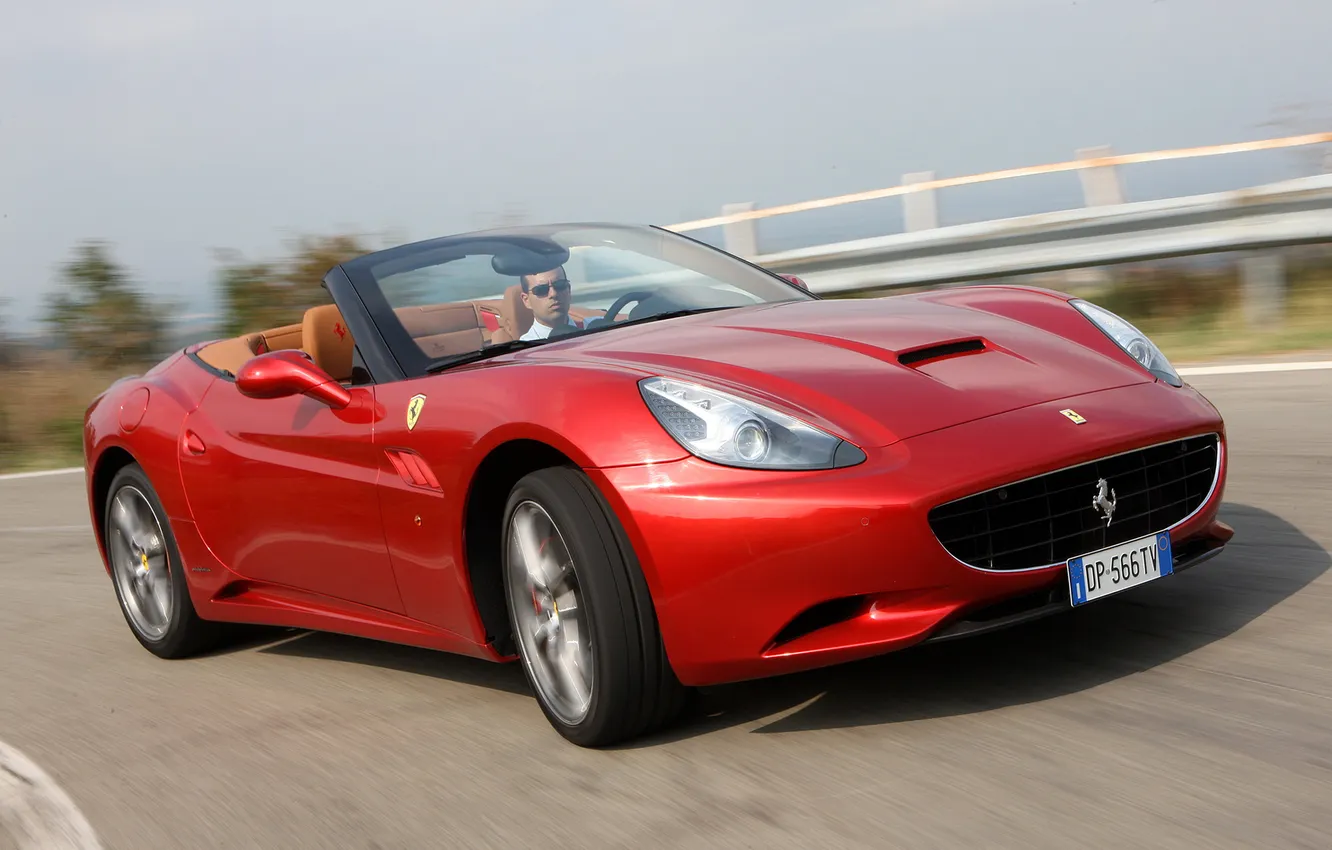 Фото обои авто, трасса, поворот, колёса, Ferrari California