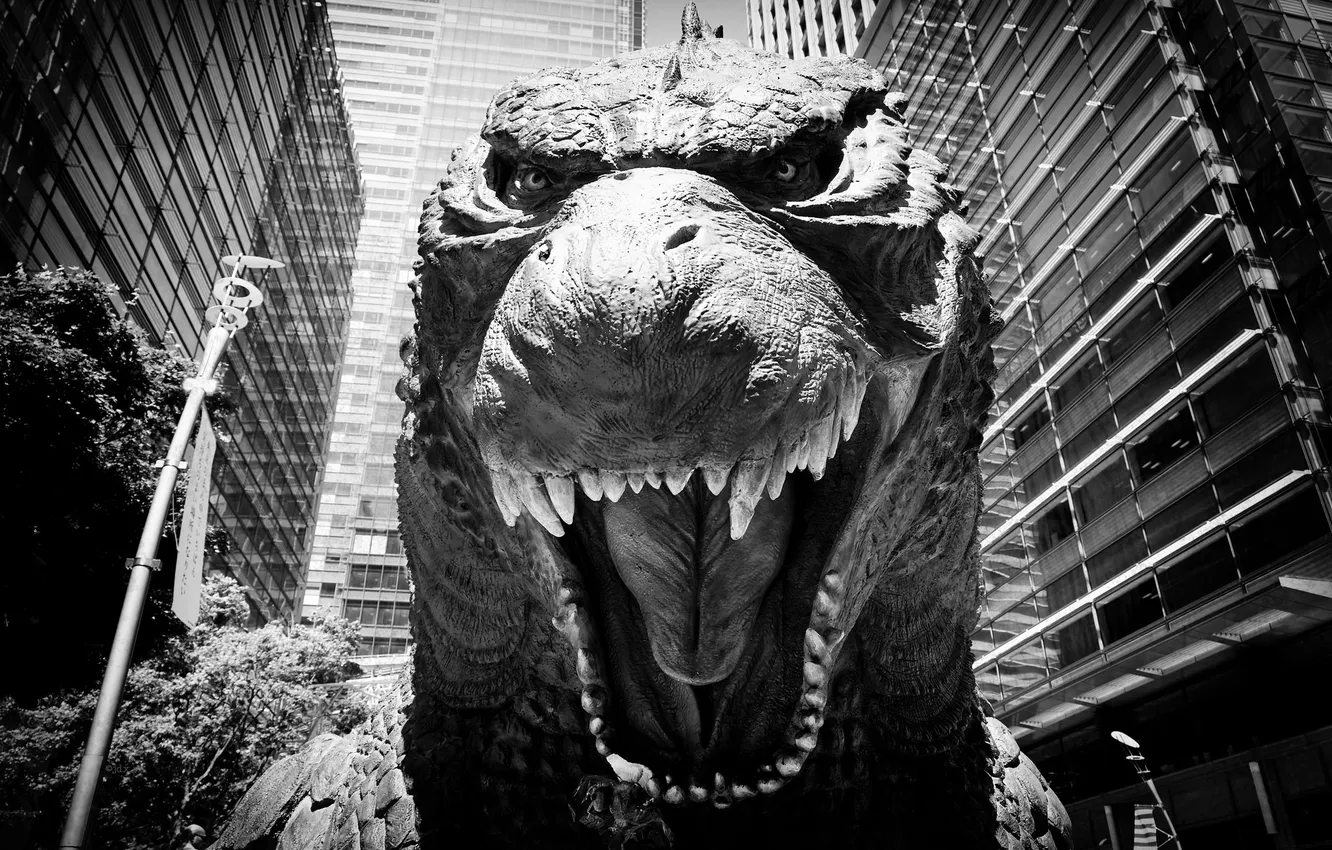 Фото обои город, монстр, динозавр, Годзилла, Godzilla