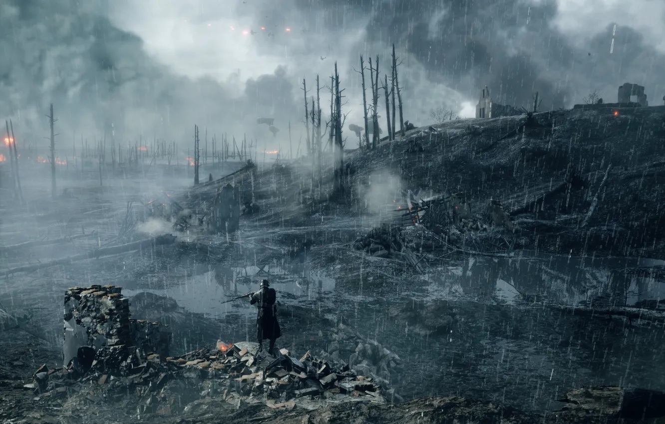 Фото обои война, игра, солдат, Electronic Arts, Battlefield 1