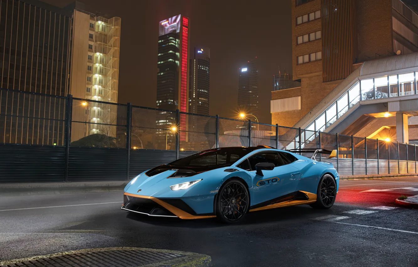 Фото обои Lamborghini, Light, Blue, Coupe, Metallic