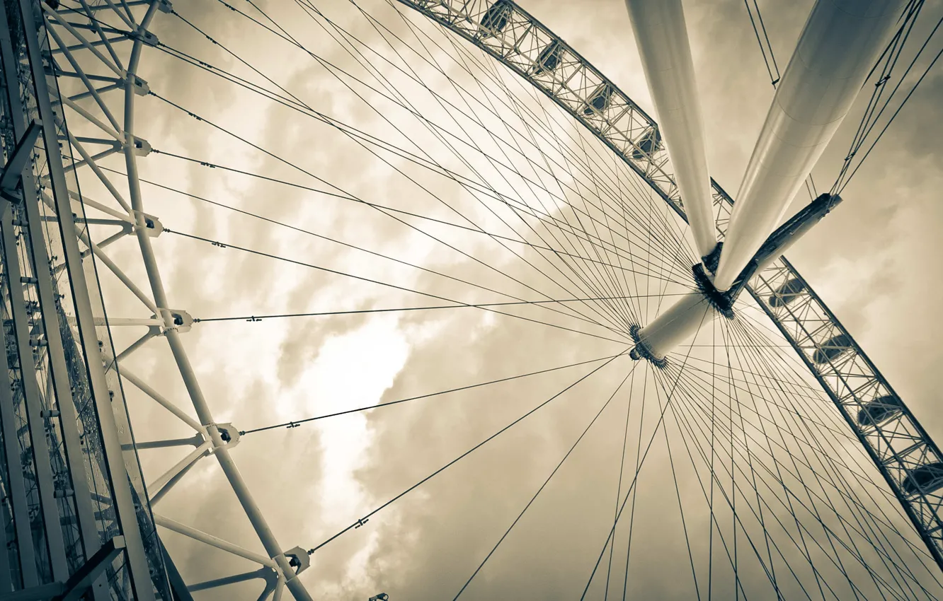 Фото обои Лондон, Eye-by-Fernando-Garcia, Чертово колесо