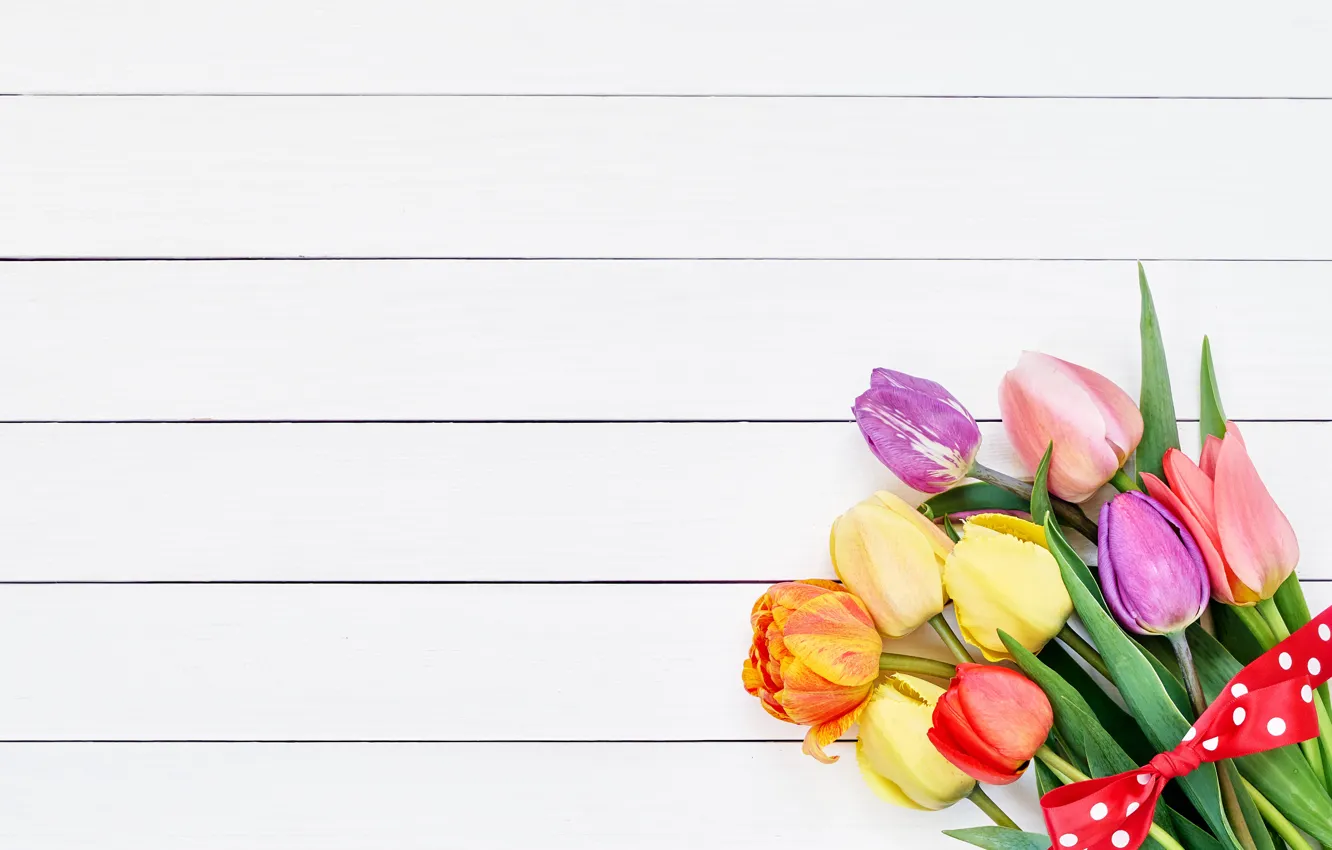 Фото обои цветы, букет, colorful, тюльпаны, love, wood, flowers, beautiful