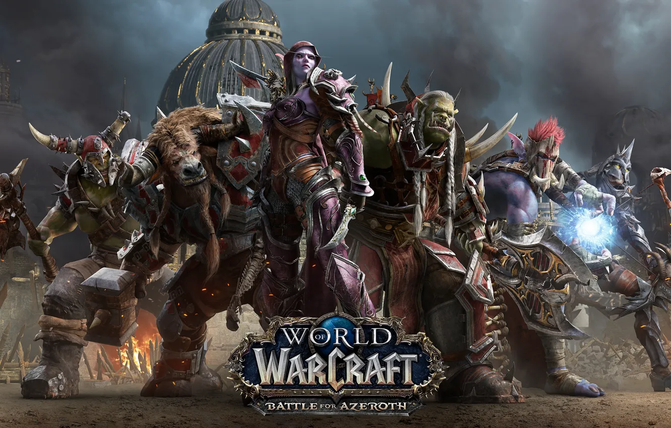 Фото обои World Of Warcraft, Орда, Silvanas Windrunner, Битва за Азерот