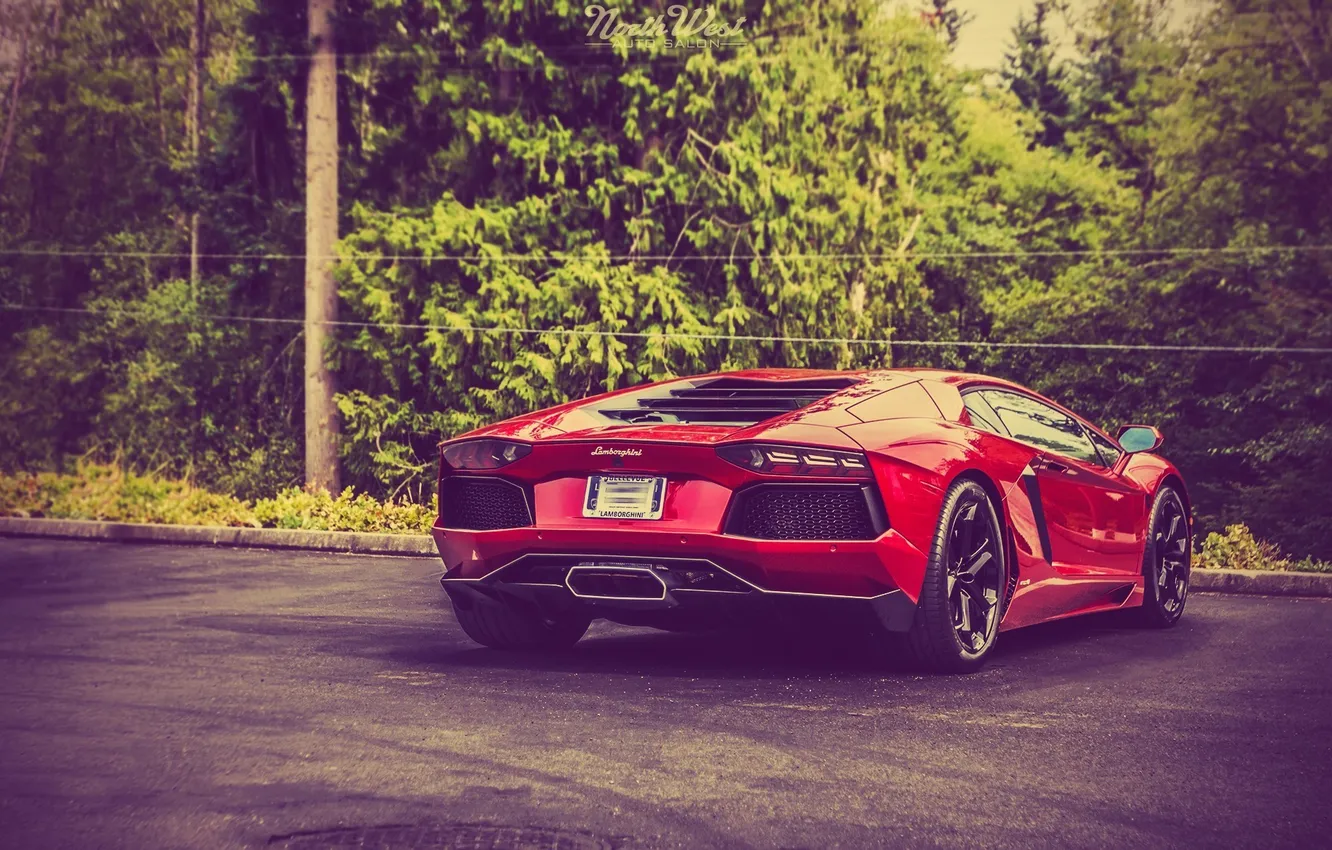 Фото обои Lamborghini, Ламборджини, Red, LP700-4, Aventador, Авентадор, Supercar, Rosso Efesto
