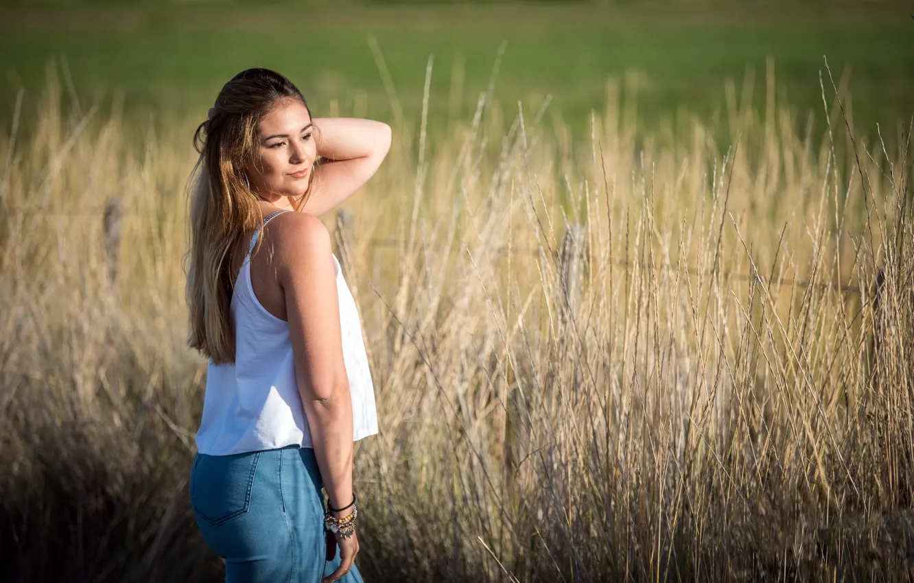 Фото обои девушка, природа, поза