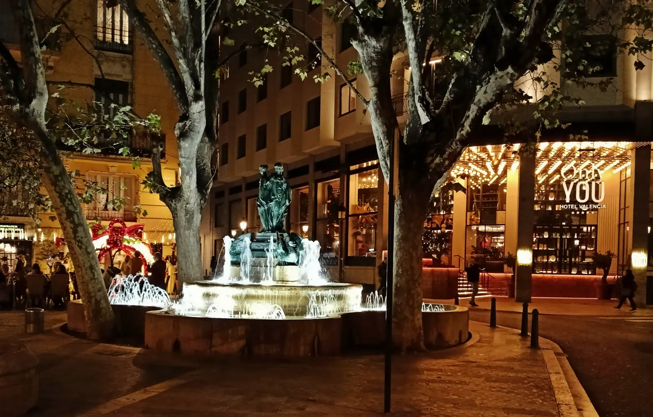 Фото обои city, Fuentes, Spain, Valencia, nigh, AMVC