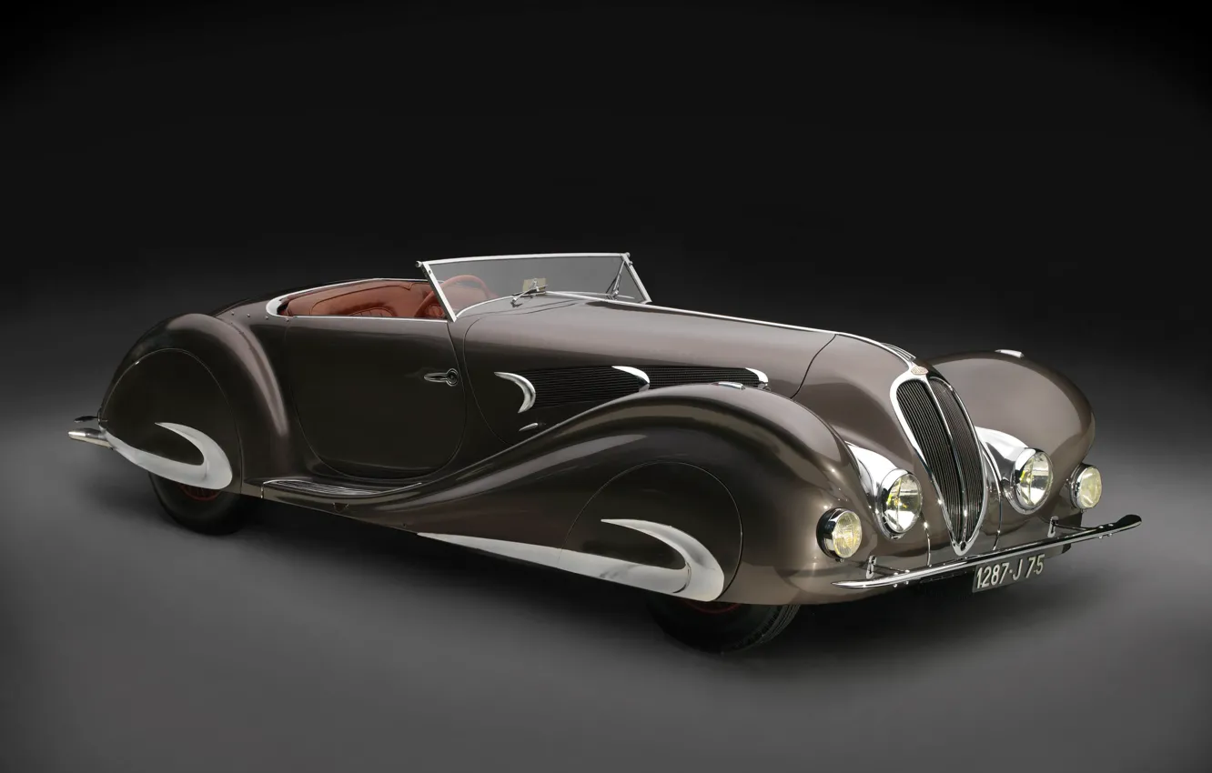 Фото обои Roadster, Special, retro, luxury, 1937, Delahaye, 135 MS