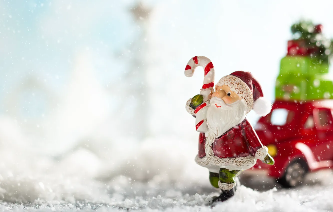 Фото обои снег, праздник, Рождество, Новый год, фигурка, Svetlana Kolpakova