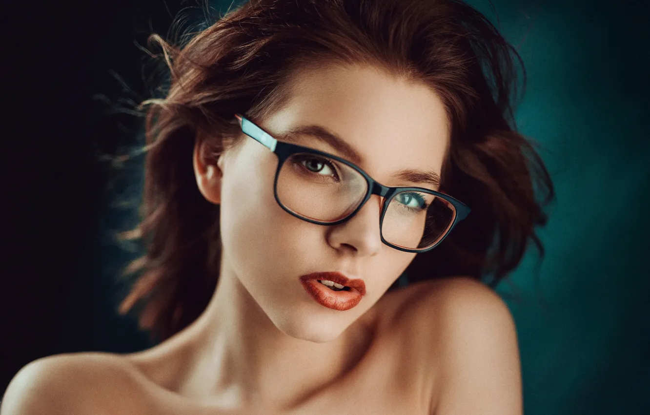 Фото обои портрет, макияж, очки, Lusy, Георгий Чернядьев