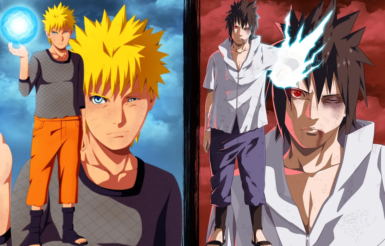 Фото обои Uchiha Sasuke, Haruno Sakura, NARUTO, Uzumaki Naruto, Team 7