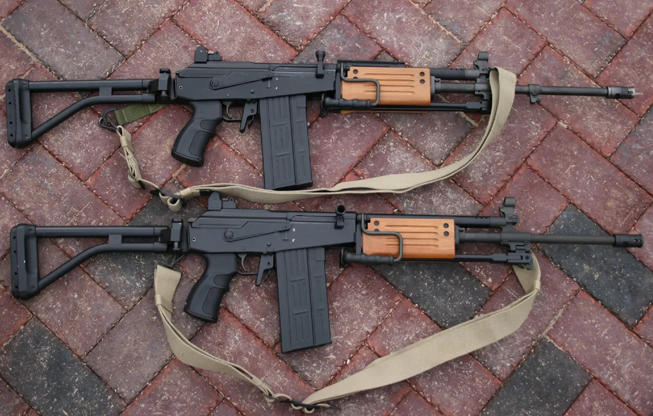 Фото обои оружие, фон, винтовка, штурмовая, 2 штуки, Galil