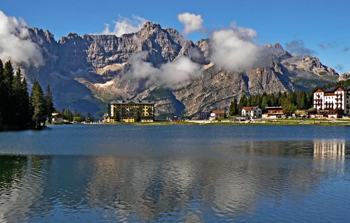 Фото обои природа, озеро, Италия, Italy, nature, mountains, lake, Italia