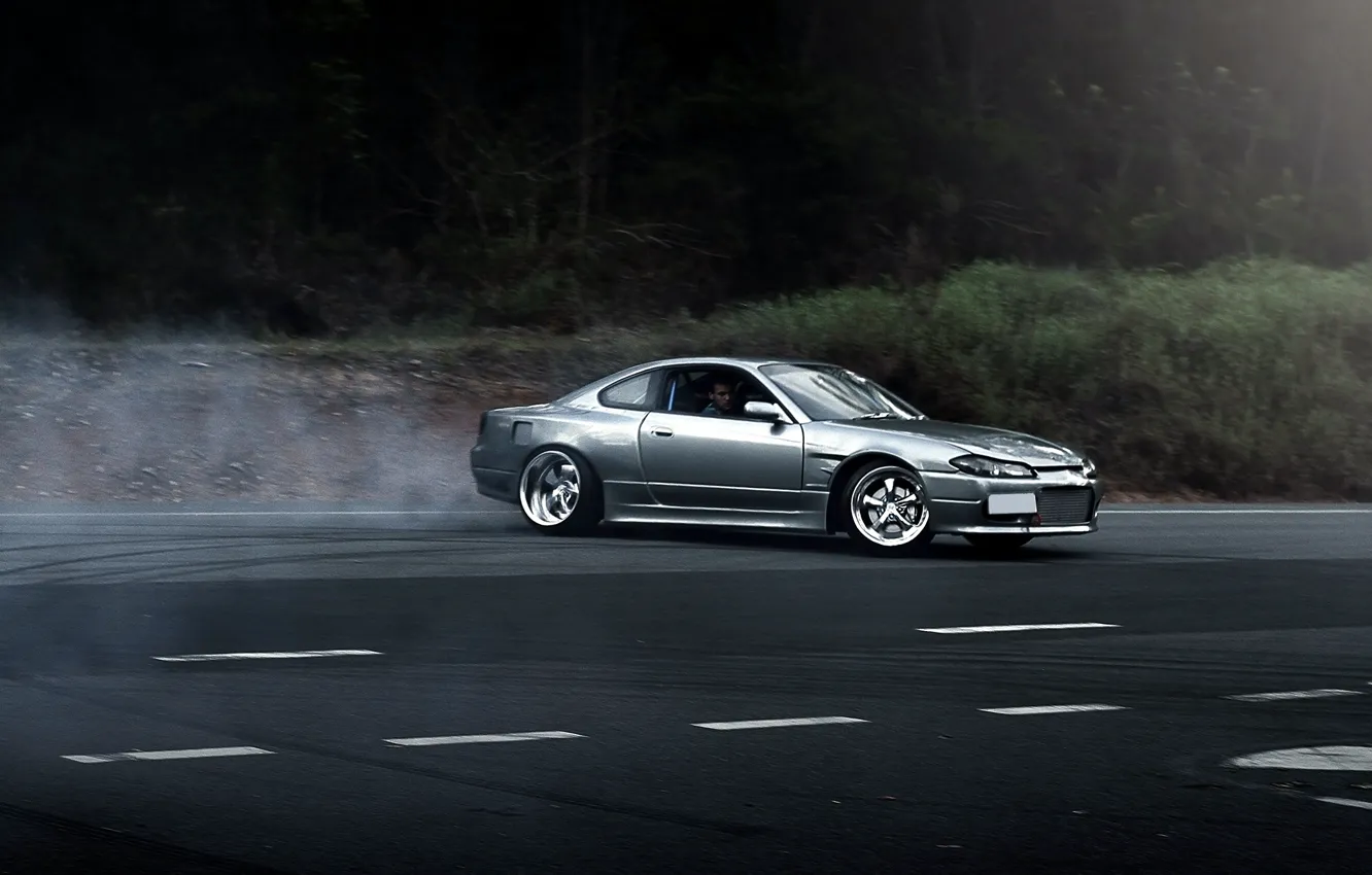 Фото обои S15, Silvia, Nissan, drift