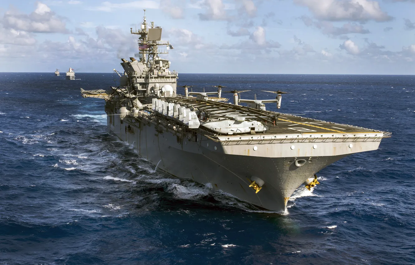 Фото обои оружие, армия, флот, amphibious assault ship, USS Makin Island (LHD 8)