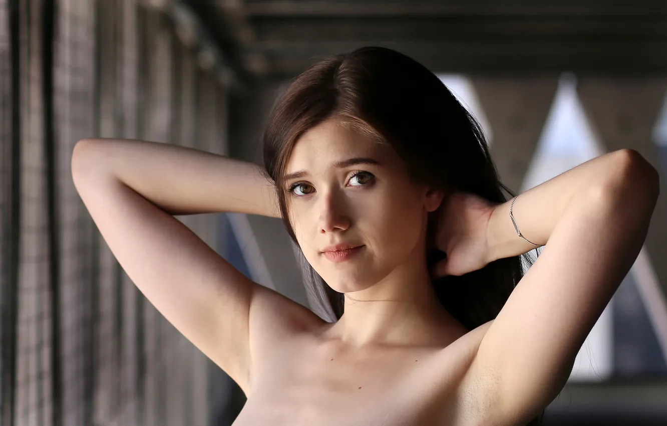 Фото обои взгляд, портрет, кареглазая, Manon