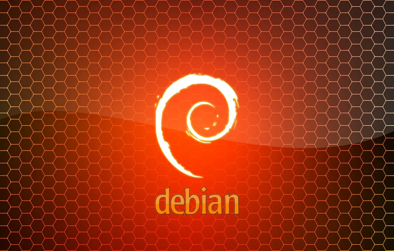 Фото обои linux, Orange, Debian